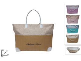 Borsa Mare St Fantasia Fiorellini Ricamati 4 Colori