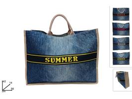 Borsa Mare 56X42 Cm Juta Jeans Summer Trend