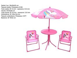 Set Bimbi 4 Pz Decorazione Unicorno