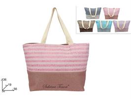 Borsa Mare Fantasia Rigata Laminata 5 Colori