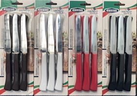 Gnali Set 6 Coltelli Tavola Tortora