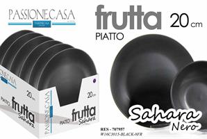 Piatto Frutta Nero 20 Cm