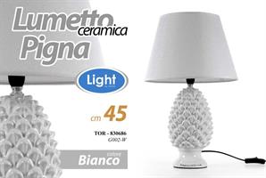 Lampada Pigna Bianca 44,5 Cm