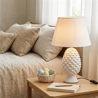 Lampada Pigna Bianca 44,5 Cm
