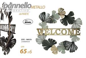 Quadro Metallo Welcome 65*65*5,7 Cm