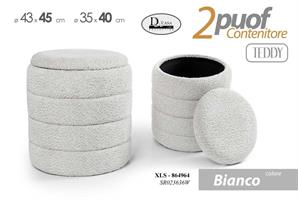 Pouf(Mdf,Poliestere,Spugna)35*40 Bianco