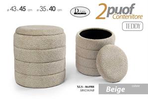 Pouf(Mdf,Poliestere,Spugna)35*40 Beige