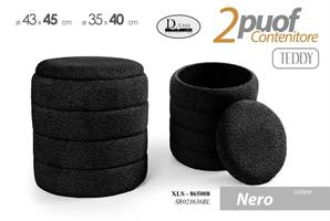 Pouf(Mdf,Poliestere,Spugna)35*40 Nero