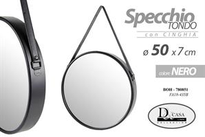 Specchio Nero 50*7*50 Cm