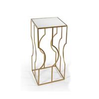 Tavolo (Ferro,Vetro)33*33*70 Cm Oro