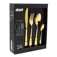 Servizio Posate 24 Pz Bond Gold Inox18/C Sp.2,5