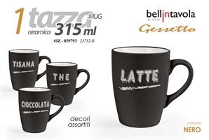 Tazza Mug 315 Ml Gesso Nera
