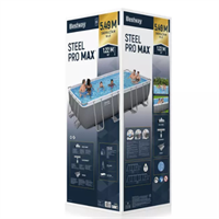 Piscina Steel Pro MAX Rettangolare Cm.549X274X122,Cap.14.812L