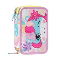 Astuccio 3 Zip Unicorno Mofumofu