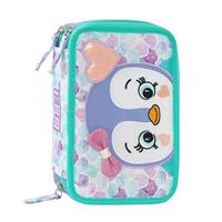 Astuccio 3 Zip Pinguino Mofumofu