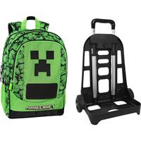 Zaino Scuola Orgabizzato Trolley Staccabile Pixel Minecraft