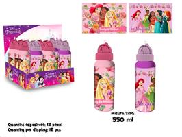 Borraccia Alluminio Con C annuccia 550 Ml Disney Princess