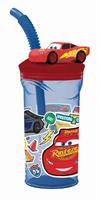 Bicchiere C/cannuccia 3d Ecozen Ml.360 Cars