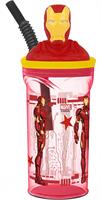 Bicchiere Iron Man C/CAcannuccia 360Ml 3D Ecozen