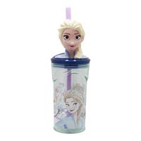 Bicchiere Frozen 2 C/cannuccia 3d Ecozen Ml.360