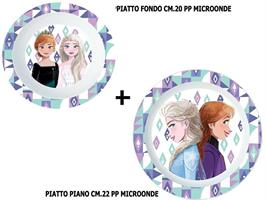 Piatto Piano + Fondo Microonde Frozen 2 Ass.