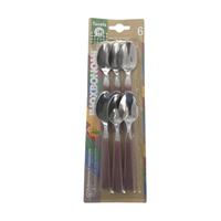 Blister 6 Cucchiaini Caffe' Rosa Antico