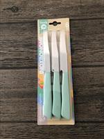 Blister 6 Coltelli Tavola 11 cm Verde Pastello