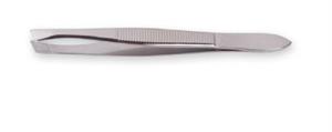 Pinza inox punta obliqua in bivalva singola