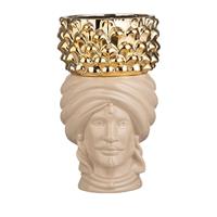 Moro Uomo 22 Cm Tortora Con Pigna Gold