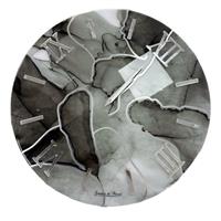 Orologio Marmo 60 Cm Grigio Scuro