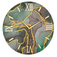 Orologio Marmo 60 Cm Verde Ottanio