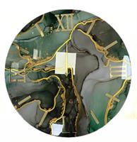 Orologio Marmo 80 Cm Verde Ottanio
