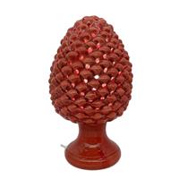 Lampada Pigna Forata 38 Cm Rossa