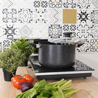 Pentola Cm.20 Con Coperchio Vetro Vulcania Pentola Cm.20 Con Coperchio Vetro Vulcania