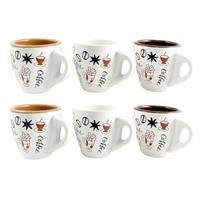 6 Tazze Caffe' Decorate