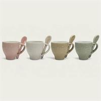 Tazze Caffe' Shabby Con Cucchiaino