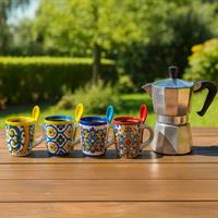 Tazza Caffe' Con Cucchiaino Tazza Caffe' Con Cucchiaino