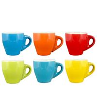 6 Tazze Caffe' Colorate