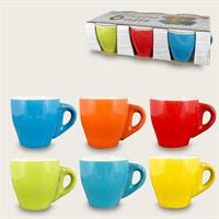 6 Tazze Caffe' Colorate