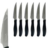 6 Coltelli Bistecca Black