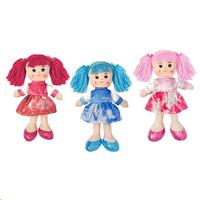 Bambola Pezza 30 Cm Capelli Colorati
