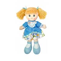 Bambola Pezza 30 Cm Vestito Fiori+Grembiulino