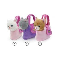 Gatti In Borsetta. 25 Cm Colori Assortiti