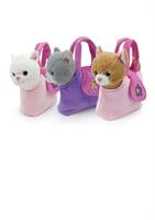 Gatti In Borsetta. 25 Cm Colori Assortiti
