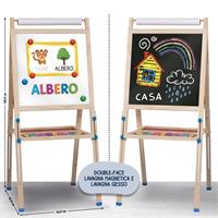 Montessori Lavagnona Legno Cresce Con Te Liscianigiochi