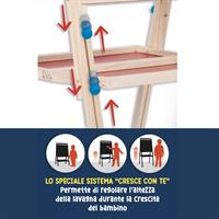 Montessori Lavagnona Legno Cresce Con Te Liscianigiochi