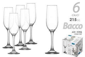 6 Calici Flute Bacco 215 Cc