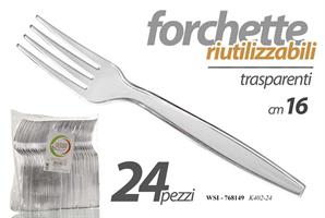 24 Forchette Plastica 16Cm