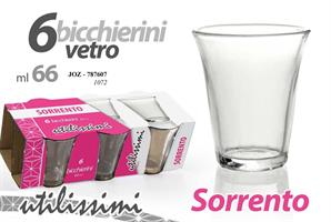 6 Bicchieri 66 Ml Sorrento 6,7 Cm