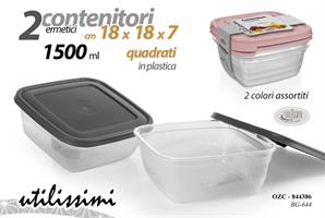 2 Contenitori Quadrati 1500 Ml